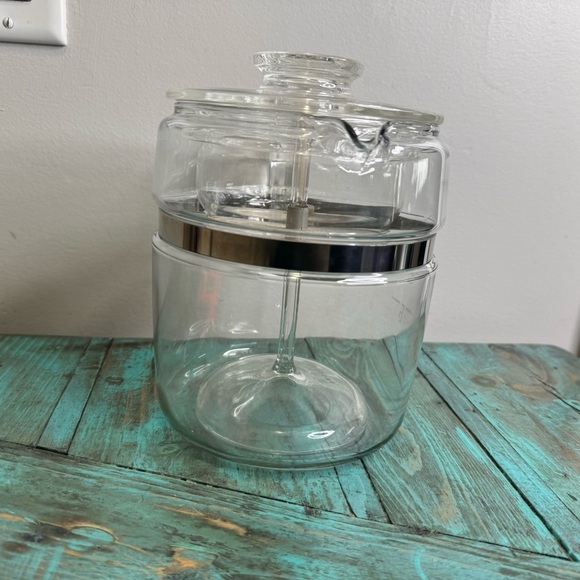 Pyrex Corning Flameware Glass Stovetop Percolator 9 Cup Coffee Pot Vintage - Picture 9 of 11